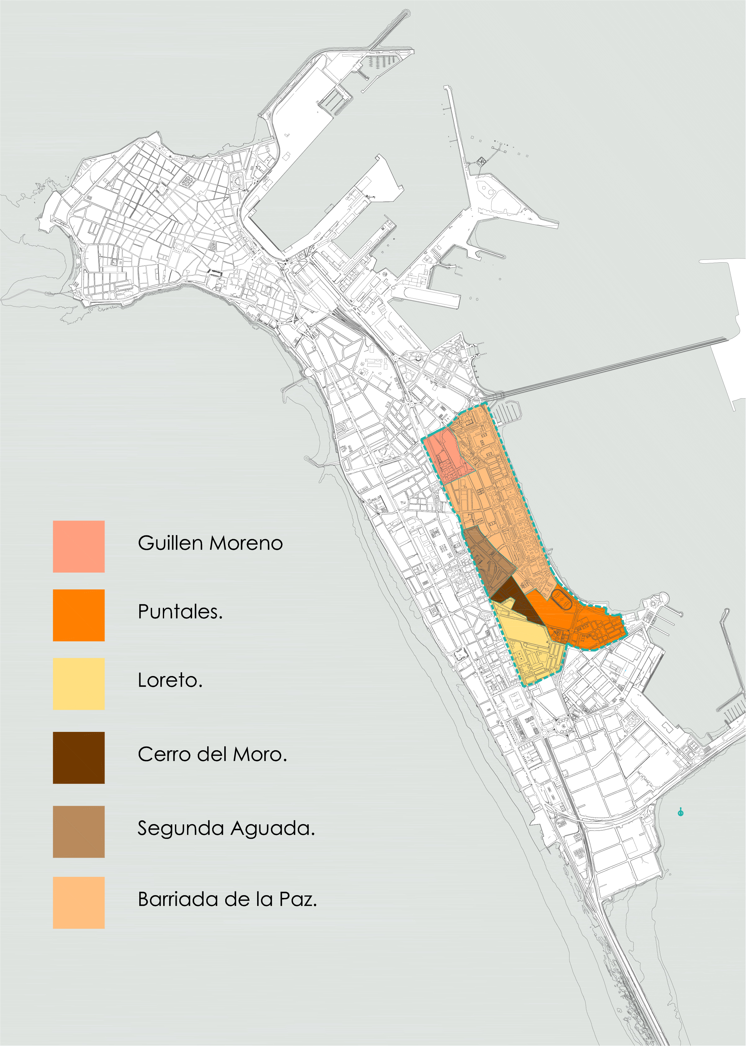 Delimitación barrios EDUSI Cádiz
